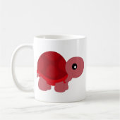 Niedliche rote Schildkröte Kaffeetasse (Links)