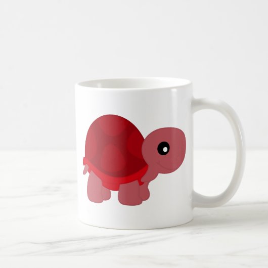 Niedliche rote Schildkröte Kaffeetasse (Rechts)