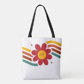 Niedliche Rote Sonnenblume Tasche (Rückseite)