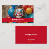 Niedliche rote und gelbe Clown-Gesichtsfarbe Visitenkarte (Vorne/Hinten)