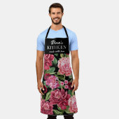 Niedliche rote und grüne Blume Wintergeschenk Schürze (Getragen)