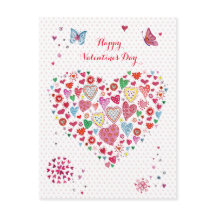 Niedliche rote und rosa Herzpunkte