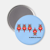 niedliche Rote Vögel Magnet (Vorderseite/Rückseite)