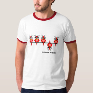 niedliche rote Vögel T-Shirt
