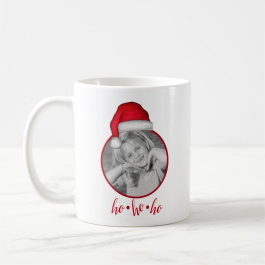 Niedliche Rote Weihnachtsmannmütze Foto Weihnachte Kaffeetasse (Links)