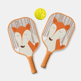 Niedliche Rotfuchs-Waldbäume Pickleball Schläger
