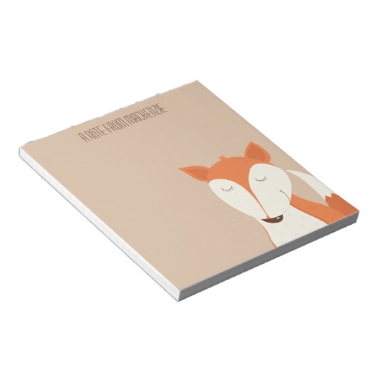 Niedliche Rotfuchs-Waldtiere Notizblock (angewinkelt)