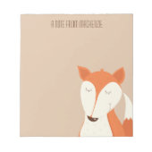 Niedliche Rotfuchs-Waldtiere Notizblock (Vorderseite)
