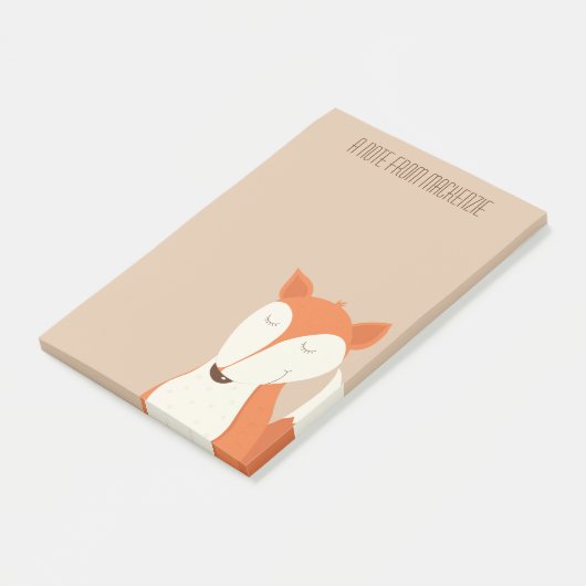 Niedliche Rotfuchs-Waldtiere Post-it Klebezettel (angewinkelt)