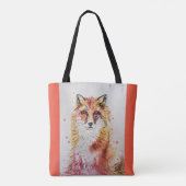 Niedliche Rotfuchs Wasserfarbe Tierliebhaber Tote Tasche (Rückseite)