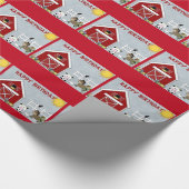 Niedliche Rotstall-Farmtiere Geburtstagswrapping P Geschenkpapier (Ecke)