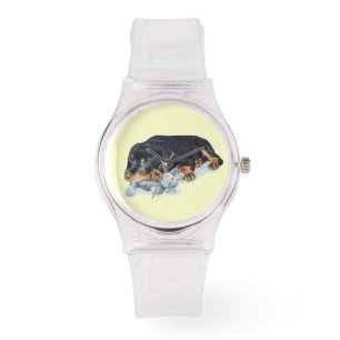 niedliche rottweiler armbanduhr