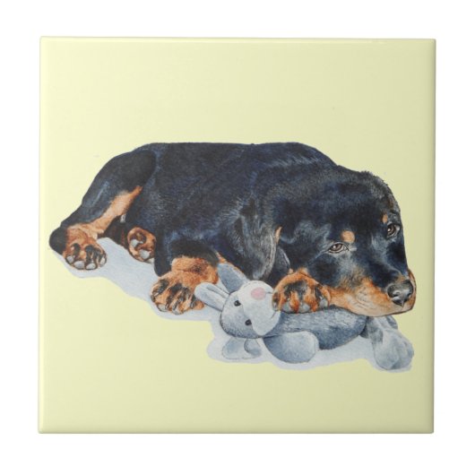 niedliche rottweiler fliese (Vorderseite)