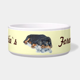 niedliche rottweiler napf