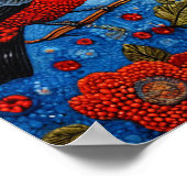 Niedliche Rotvögel Poster (Ecke)