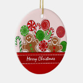 Niedliche Rotweihnachtskuchen Keramikornament (Rechts)