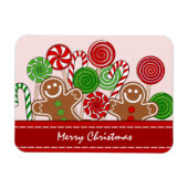 Niedliche Rotweihnachtskuchen Magnet (Horizontal)