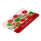 Niedliche Rotweihnachtskuchen Magnet (Linke Seite)