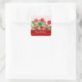 Niedliche Rotweihnachtskuchen Quadratischer Aufkleber (Tasche)