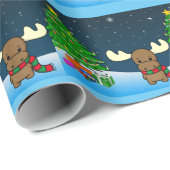 Niedliche Rotwild Geschenkpapier (Rolleneckpunkt)