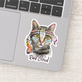 Niedliche Rotwolke Aufkleber