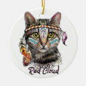 Niedliche Rotwolke Keramik Ornament (Vorne)