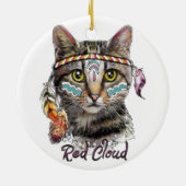 Niedliche Rotwolke Keramik Ornament (Hinten)