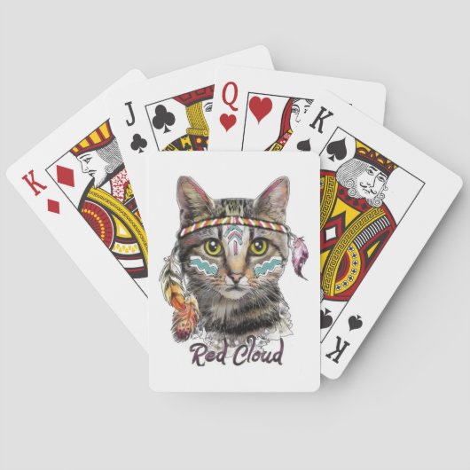 Niedliche Rotwolke Spielkarten (Rückseite)