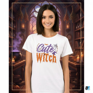 Niedliche Rotzunge Schwarz und Weiße Halloween T-Shirt