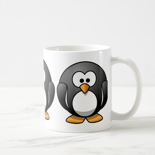 Niedliche Round Pinguin Designs Kaffeetasse (Rechts)