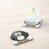 Niedliche Round Pinguin Designs Untersetzer (Rechte Seite)