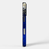 Niedliche Royal Blue Gold Imitate Glitzer Monogram Case-Mate iPhone Hülle (Rückseite / Rechts)