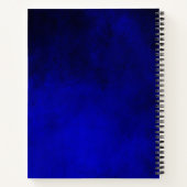 Niedliche Royal Blue Silver Imitate Glitzer Monogr Notizblock (Rückseite)