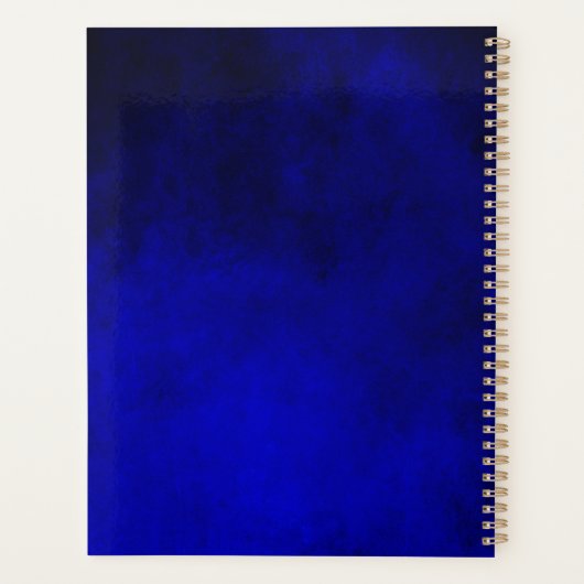 Niedliche Royal Blue Silver Imitate Glitzer Monogr Planer (Rückseite)