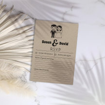 Niedliche RSVP-Karte