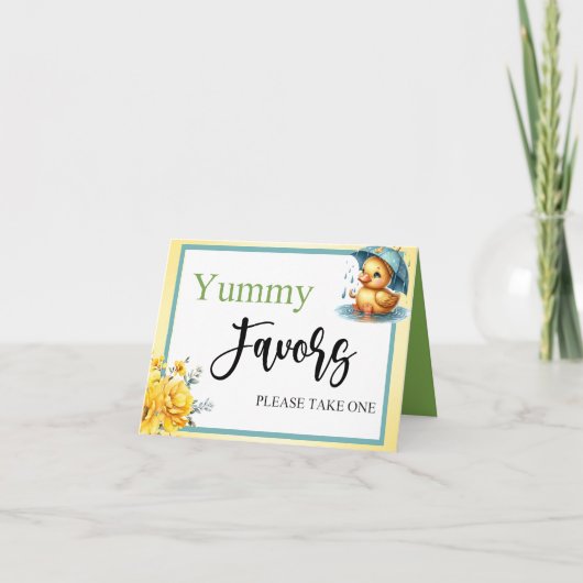 Niedliche Rubber Duck Yummy Favorit Table Card Karte (Vorderseite)