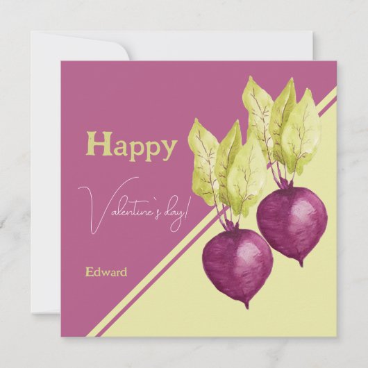 Niedliche Rübe in Liebe Wasserfarbe Handgestrichen (Vorderseite)