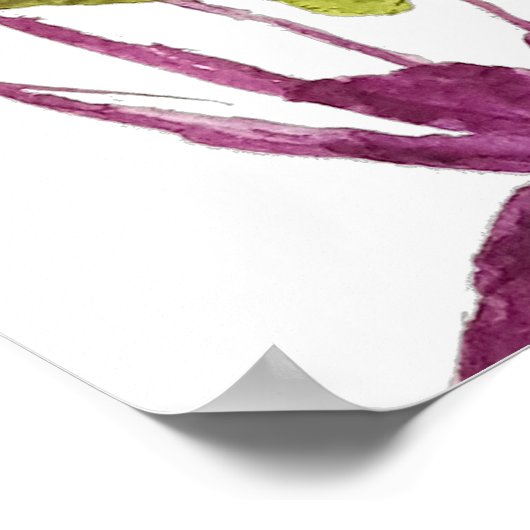 Niedliche Rübenbäume Personalisierte Kunst Poster (Ecke)