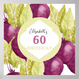 Niedliche Rübenbäume Personalisierte Kunst Poster