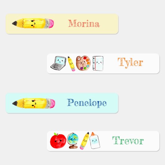 Niedliche Rücken-Schilder für Schüler Etiketten (Gruppe)