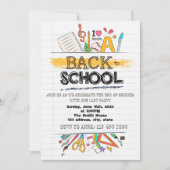 Niedliche Rückkehr zur Party Einladung der Schule (Vorderseite)