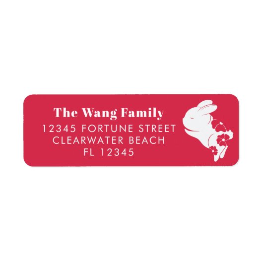 Niedliche Rücksendeadresse für Kaninchen (Vorne)