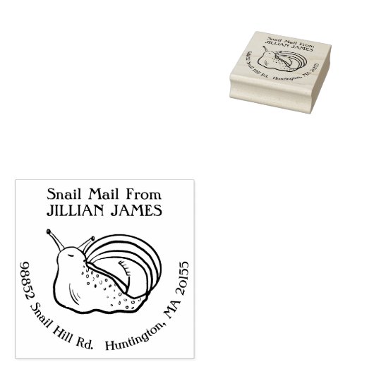 Niedliche Rücksendeadresse Gummistempel (Stempel)