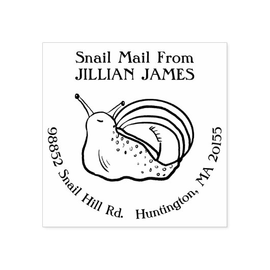 Niedliche Rücksendeadresse Gummistempel (Prägung)