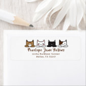 Niedliche Rücksendeadresse "Katzen in einer Reihe" (Insitu)