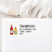 Niedliche Rücksendeadresse Ketchup und Senf (Insitu)