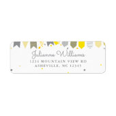 Niedliche Rücksendeadresse Party Gelb-Weiß (Vorne)