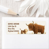 Niedliche Rücksendeadresse von Kühen und Kälbern (Insitu)