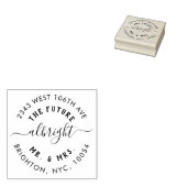 Niedliche Rücksendeadresse von Mr. & Mrs. Wedding Gummistempel (Stempel)