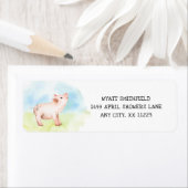 Niedliche Rücksendeadresse von Schweinen, Barnyard (Insitu)